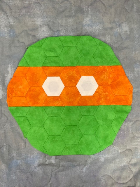 English Paper Piecing: Hero in a Half Shell Full Kit (Pattern included)