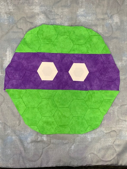 English Paper Piecing: Hero in a Half Shell Full Kit (Pattern included)