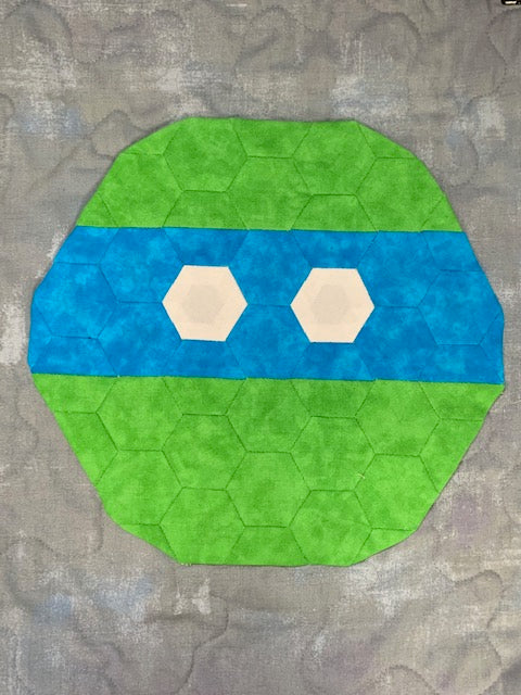 English Paper Piecing: Hero in a Half Shell Full Kit (Pattern included)