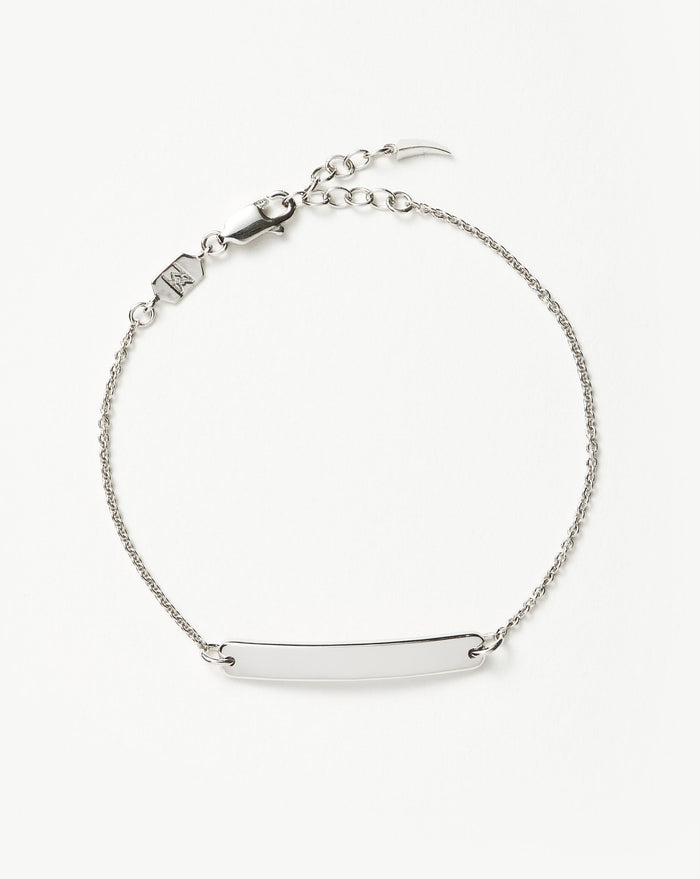 Engravable Bar Chain Bracelet | Silver Plated Bracelets Missoma