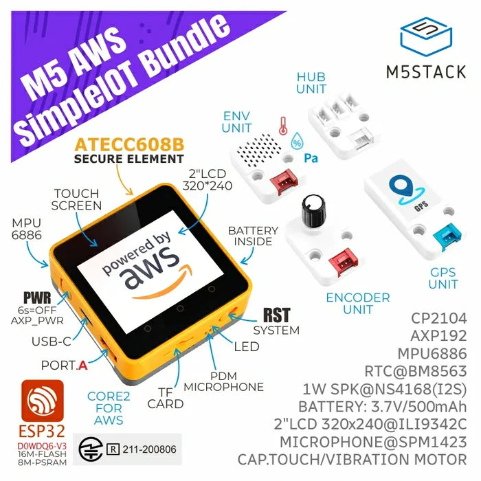 AWS IoT Edukit SimpleIOT Starter Bundle V1.0 - m5stack-store