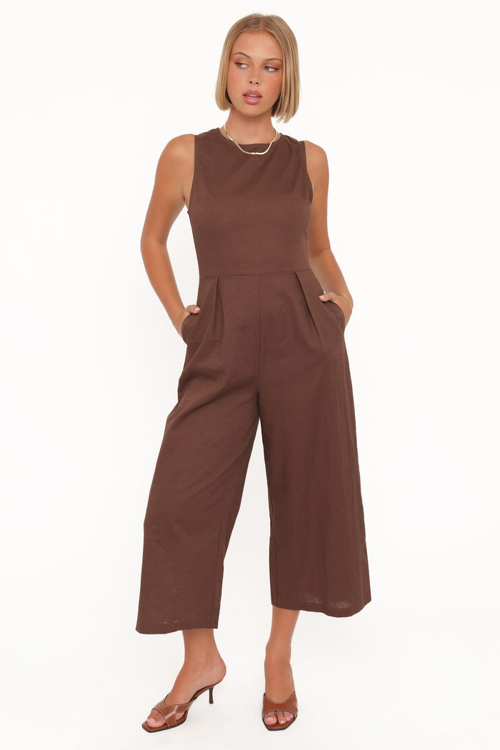 Petal and Pup USA PLAYSUITS Ester Jumpsuit - Chocolate