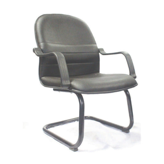 Euro Executive Visitors Arm Chair Black (120kg Max)