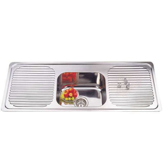 Evia Kitchen Sink Single Bowl 2S-Drainer (1180 x 480 x 170)