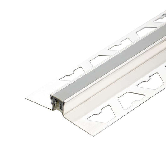 Evia Tile Trim 10mm x 2.5M Aluminium Movement Joint Grey
