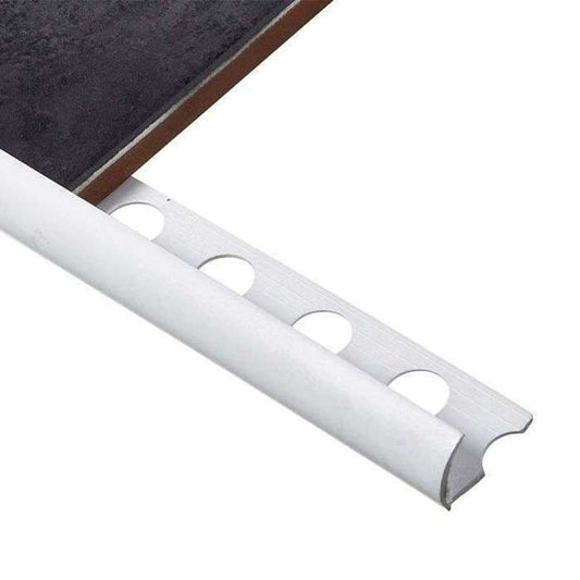 Evia Tile Trim 10mm x 2.5M PVC Round Edge White