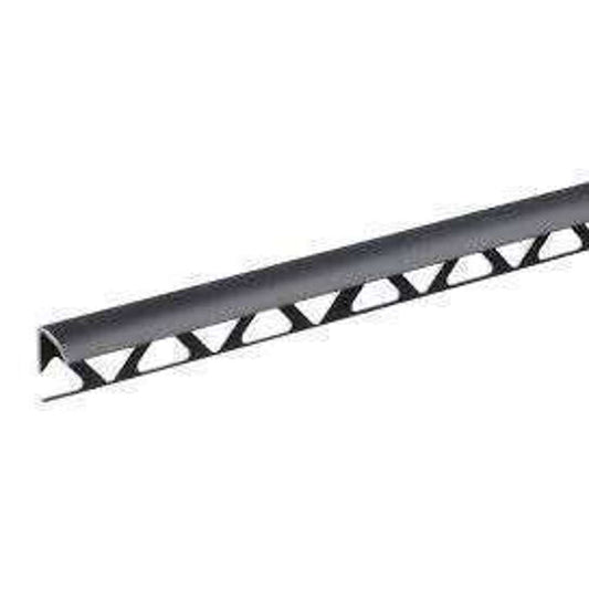Evia Tile Trim 8mm x 2.5M PVC Round Edge Black