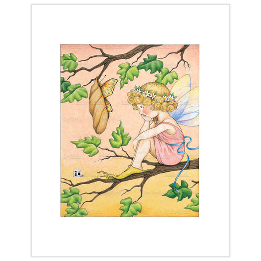 Fairy Watching Cocoon Fine Art Print