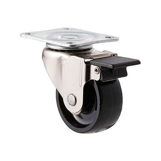 Fallshaw Light Duty Castor 50m Nylon Swivel Plate w/Brake 30kg