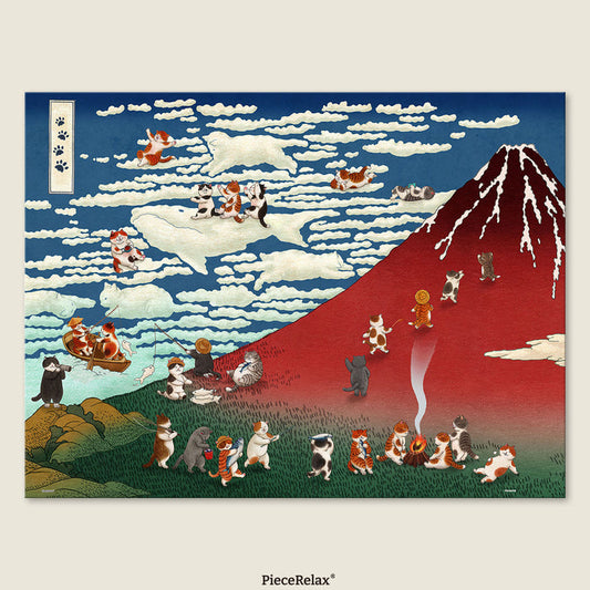 Follow the Cats on a Fun Adventure up Mount Fuji.