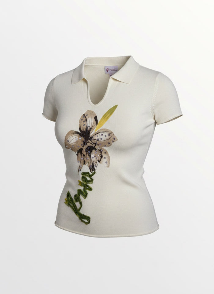FLOWER POLO SHIRT