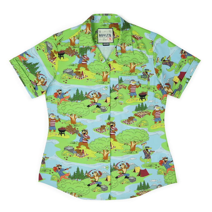 RSVLTS XS RSVLTS Women's Short Sleeve Shirt Forest Fourth – Women's KUNUFLEX Short Sleeve Shirt Forest Fourth – Women's KUNUFLEX Short Sleeve Shirt