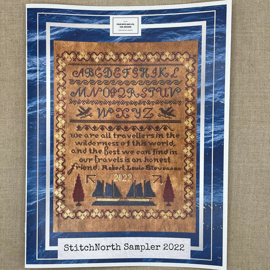 Four Boys and a NL Girl Designs - StitchNorth Sampler 2022 - Booklet Chart and Roxy Floss