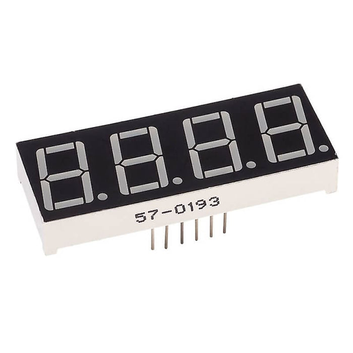 Four-Digit Seven-Segment Display - Red by The Pi Hut - The Pi Hut