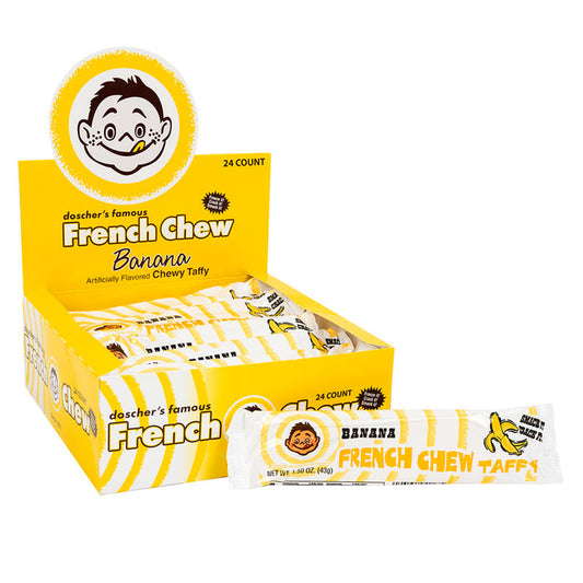 French Chews Banana Taffy Candy Bars - 24 Count