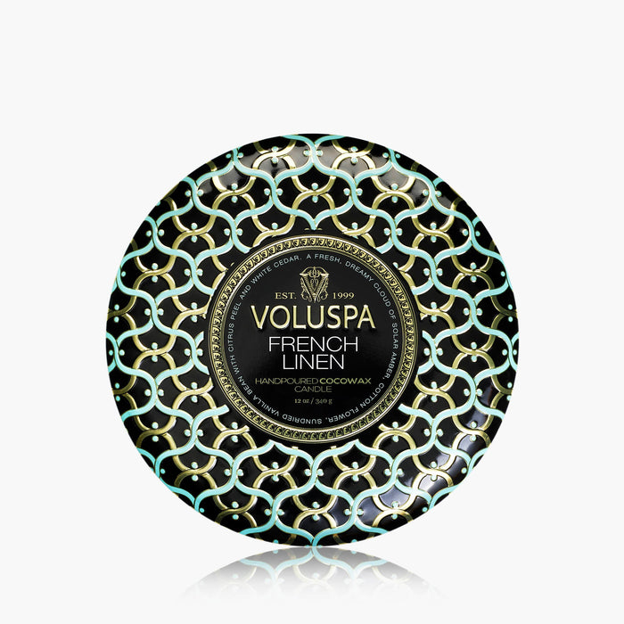 French Linen - 3 Wick Tin Candle