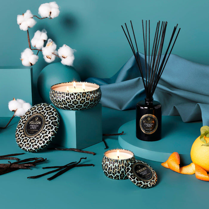 French Linen - 3 Wick Tin Candle