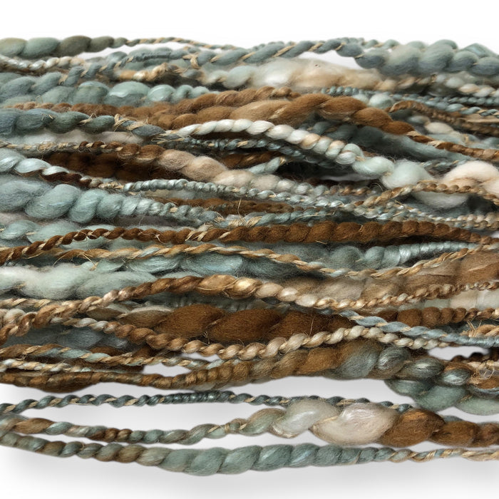 Frozen Sage - Spiralspun, textured hand spun art yarn