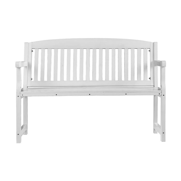 Gardeon Outdoor Garden Bench Wooden 2 Seater Lounge Chair Patio Furniture White -Home Living Store - -
