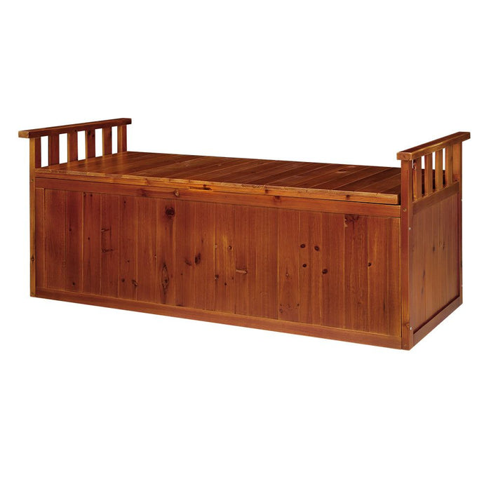 Gardeon Outdoor Storage Bench Box 129cm Wooden Garden Toy Chest Sheds Patio Furniture XL Natural -Home Living Store - -