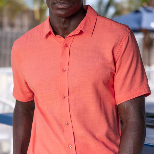 RSVLTS RSVLTS Bamboo Short Sleeve Shirt Georgia Peach – Bamboo Short Sleeve Shirt