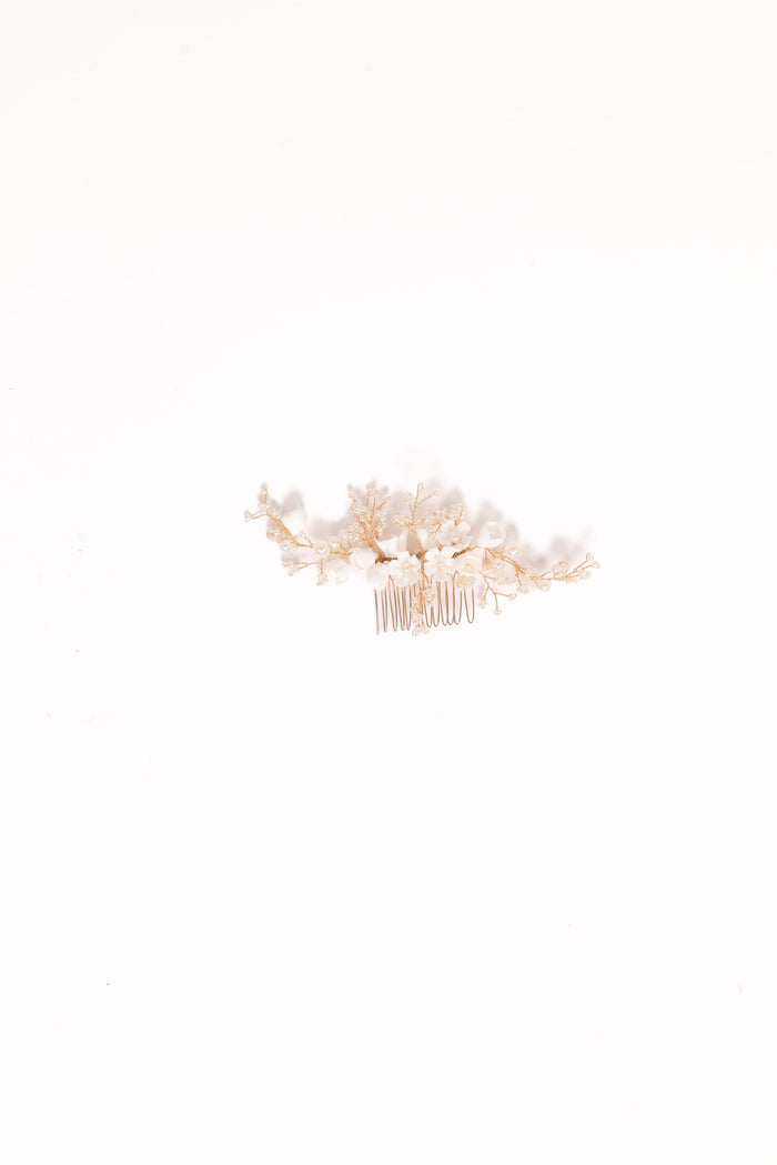 Petal and Pup USA ACCESSORIES Geraldine Hair Comb - White One Size