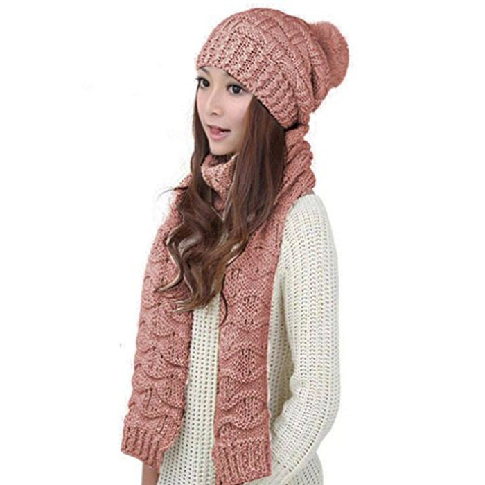 Gift Set - Eco friendly Winter Warm Knitted Beanie Scarf Set - Eco Trade Company