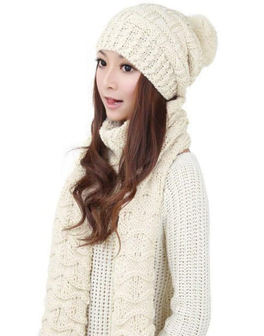 Gift Set - Eco friendly Winter Warm Knitted Beanie Scarf Set - Eco Trade Company