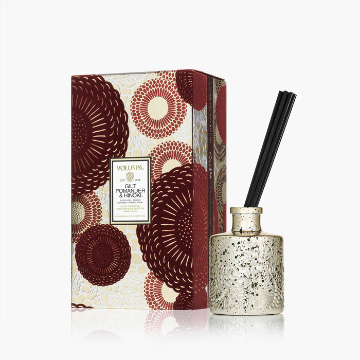 Gilt Pomander & Hinoki - Reed Diffuser