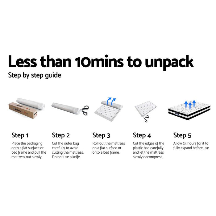 Giselle Bedding 18cm Mattress Pillow Top Queen -Home Living Store - -