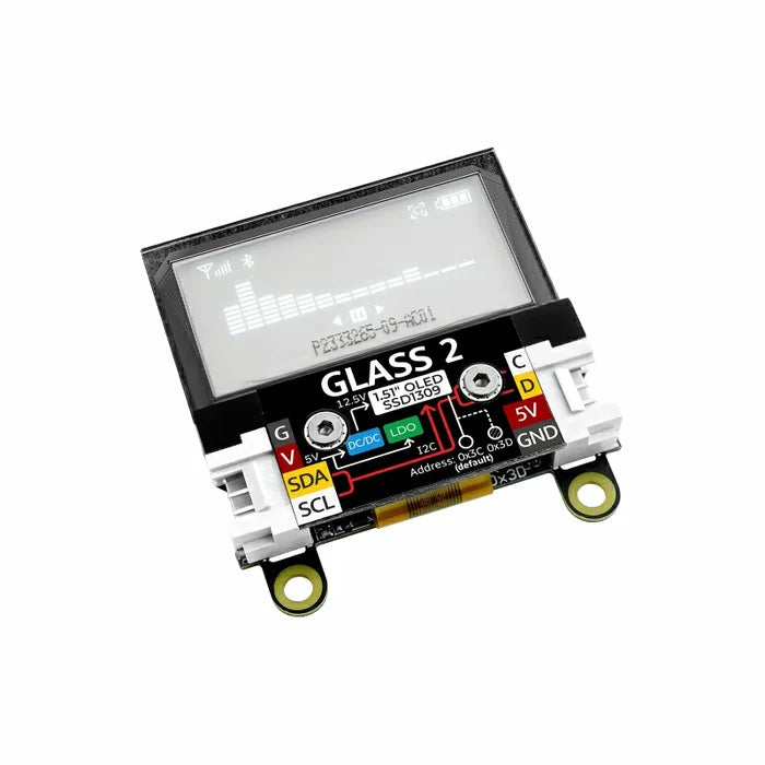 Glass 2 Unit w/ 1.51inch Transparent OLED - m5stack-store