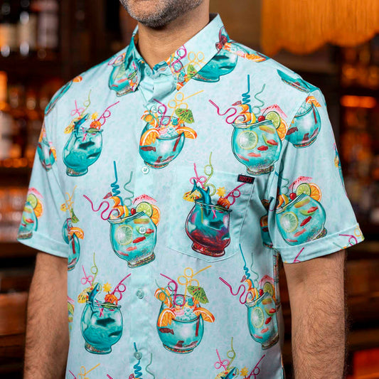 RSVLTS RSVLTS Short Sleeve Shirt Gone Sippin' – KUNUFLEX Short Sleeve Shirt Gone Sippin' – KUNUFLEX Short Sleeve Shirt