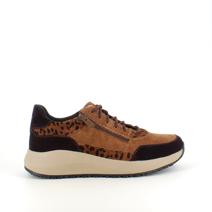 Green Comfort Zigga sneaker med leopardmönster