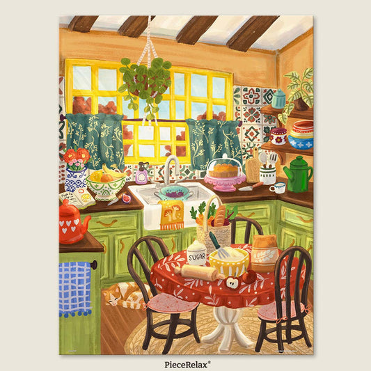 A sunlit kitchen full of warmth, memories, and the simple joys of home.