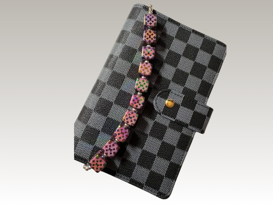 Grey iridescent | Binder Chain Charm | Fits A6 Binders