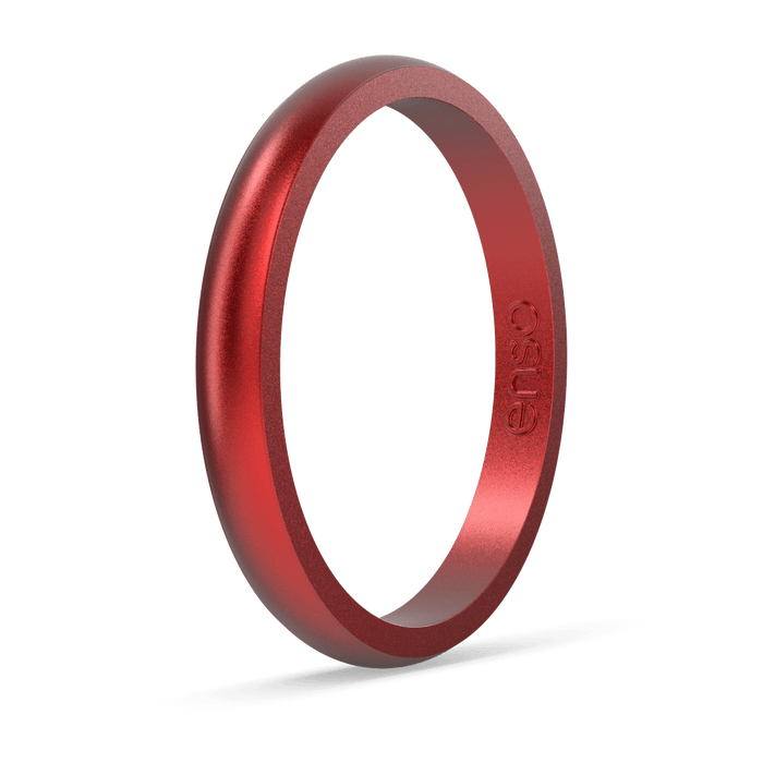 Birthstone Classic Halo Silicone Ring - Ruby