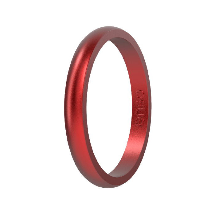 Birthstone Classic Halo Silicone Ring - Ruby