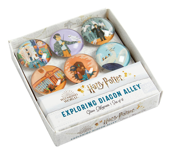 Harry Potter: Exploring Diagon Alley Glass Magnet Set (Set of 6)