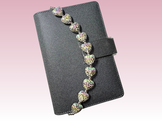 Heart Leopard | Binder Chain Charm | Fits A6 Binders