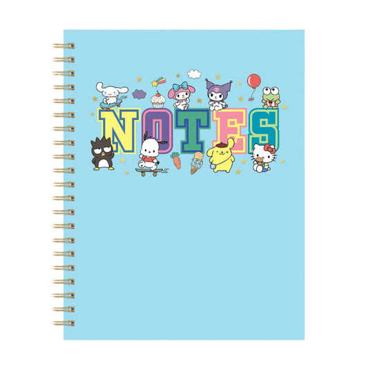 Hello Kitty and Friends x Studio Oh! College Letters Blue Extra-Large Spiral Notebook Stationery Studio Oh!