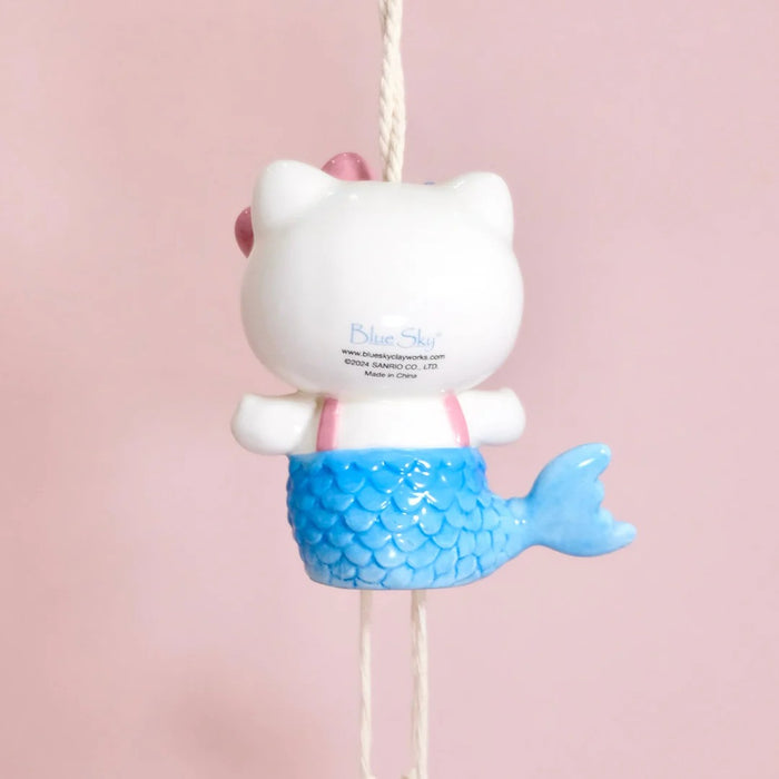 Hello Kitty Mermaid Wind Chime Home Goods Blue Sky Clayworks