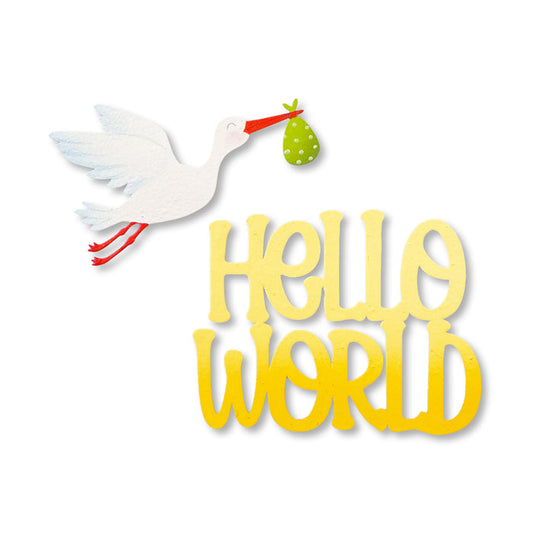 Hello World Baby Magnets S/2