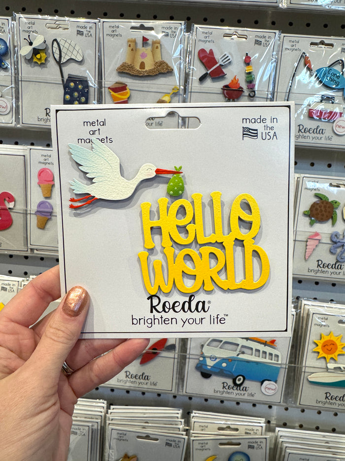 Hello World Baby Magnets S/2