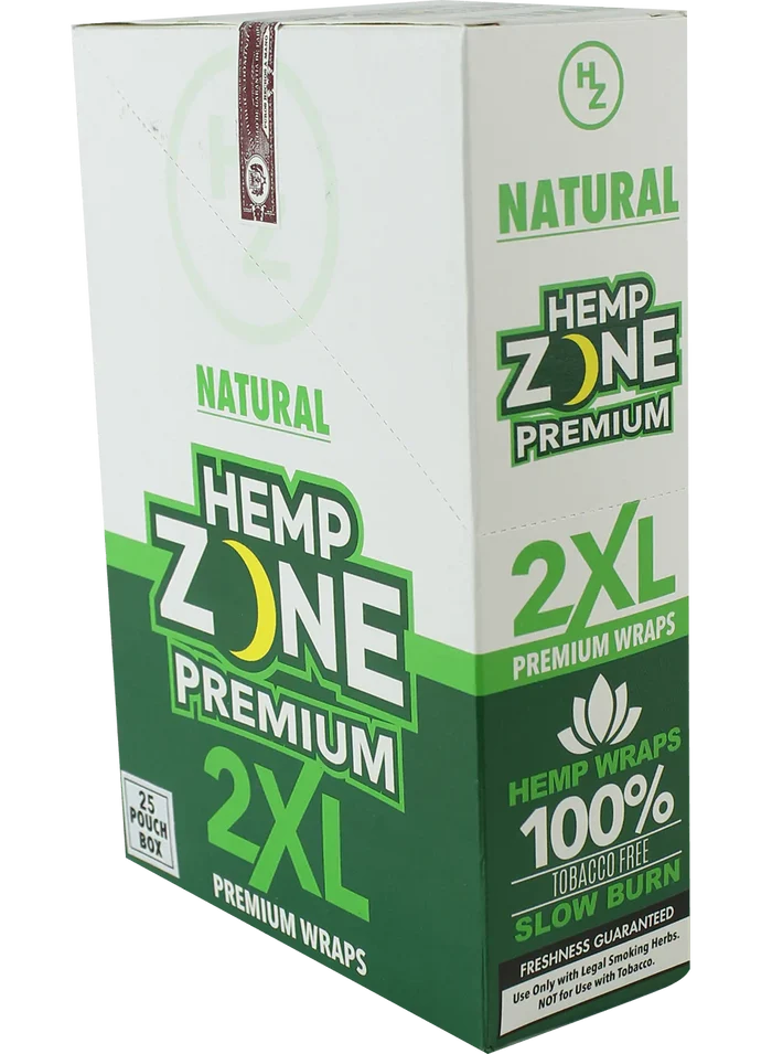 Hemp Zone 2XL Premium Wraps 5ct 25pk