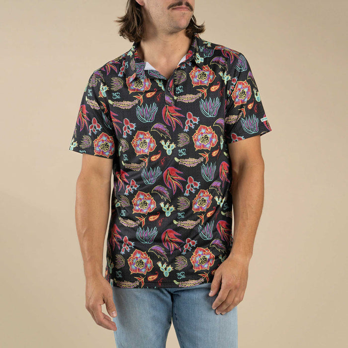 High Noon Performance Polo - Electric Desert