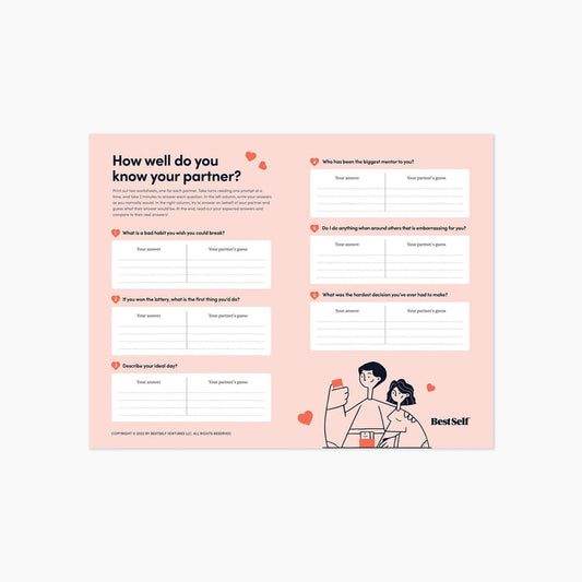 How Well Do You Know Your Partner (Digital Download) Digital Download Romantic Connection