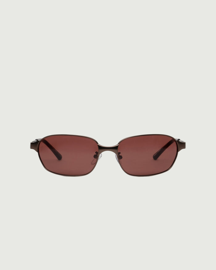 Umber::Hunter Sunglasses rectangle Brown metal front