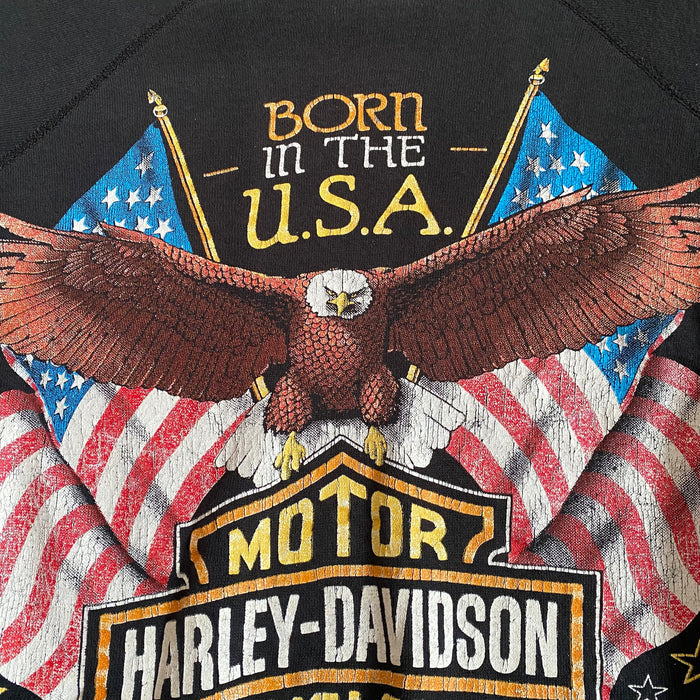 Vintage 1989 Harley Davidson Boxy Raglan Crewneck