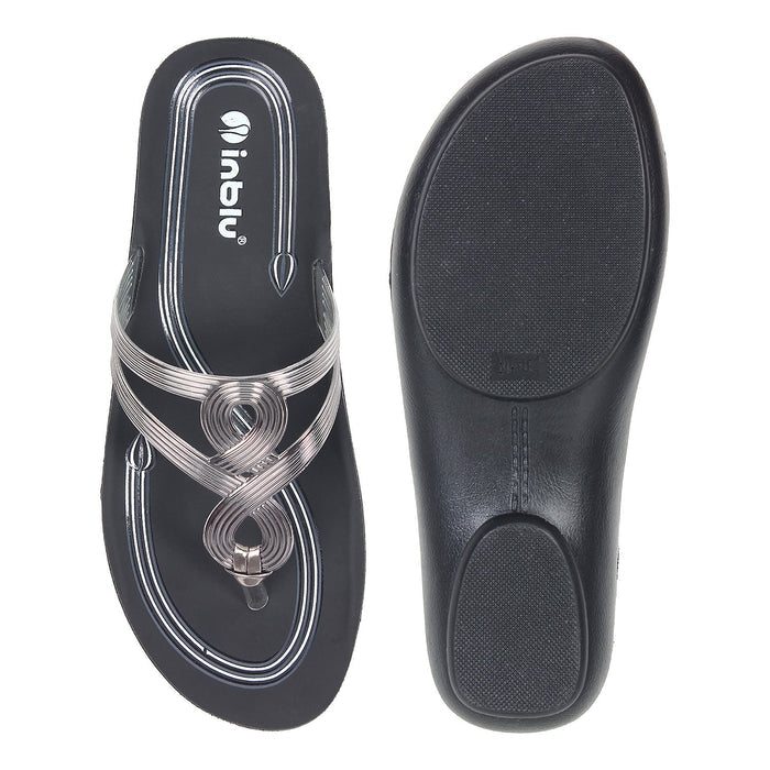 Inblu Women Slipper #AD54 - GUN METAL