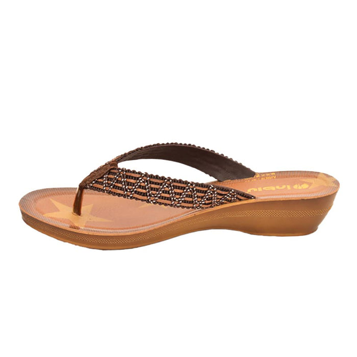 Inblu Women Slipper #SP53 - DARK BROWN